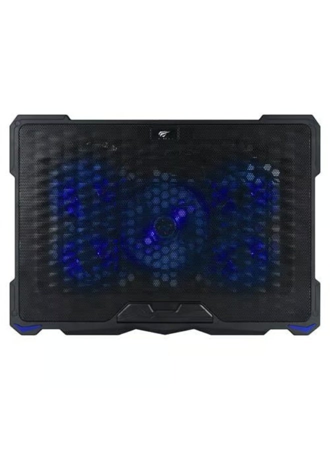 هافيت قاعدة تبريد لابتوب للألعاب Havit Gamenote F2076 – مزودة بـ 5 مراوح LED مع بكرة تحكم في سرعة المروحة و2 منفذ USB – تدعم حتى 17بوصة - Image 2